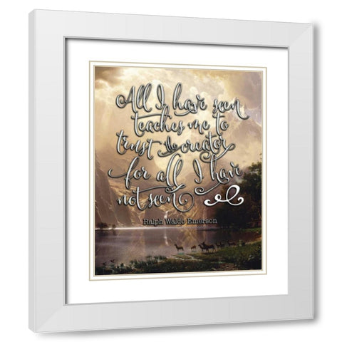 All I Have Seen White Modern Wood Framed Art Print with Double Matting by Moss, Tara