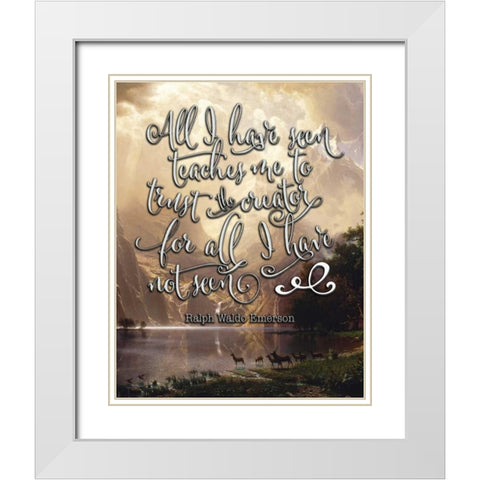 All I Have Seen White Modern Wood Framed Art Print with Double Matting by Moss, Tara