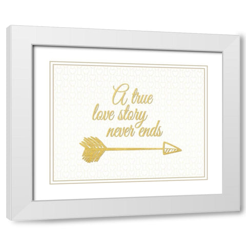 A True Love Story White Modern Wood Framed Art Print with Double Matting by Moss, Tara