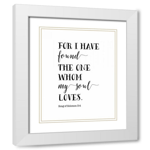 Song of Solomon White Modern Wood Framed Art Print with Double Matting by Moss, Tara