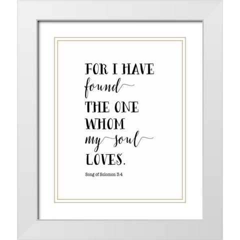 Song of Solomon White Modern Wood Framed Art Print with Double Matting by Moss, Tara