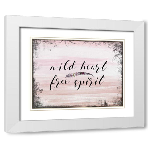 Wild Heart Free Spirit White Modern Wood Framed Art Print with Double Matting by Moss, Tara