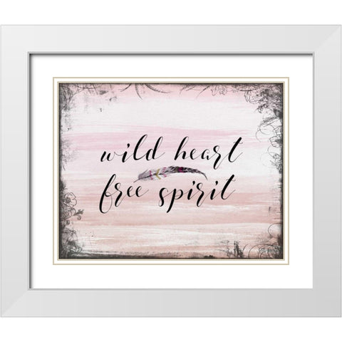 Wild Heart Free Spirit White Modern Wood Framed Art Print with Double Matting by Moss, Tara