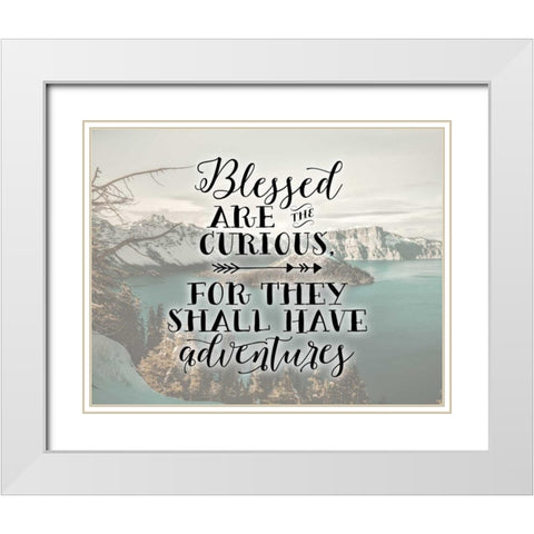 Blessed are the Curious White Modern Wood Framed Art Print with Double Matting by Moss, Tara