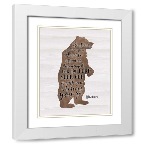 Joshua 1-9 White Modern Wood Framed Art Print with Double Matting by Moss, Tara