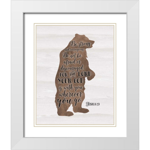 Joshua 1-9 White Modern Wood Framed Art Print with Double Matting by Moss, Tara