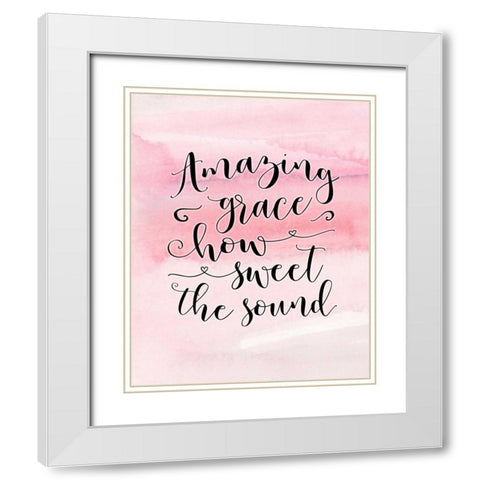 Amazing Grace White Modern Wood Framed Art Print with Double Matting by Moss, Tara