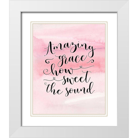 Amazing Grace White Modern Wood Framed Art Print with Double Matting by Moss, Tara