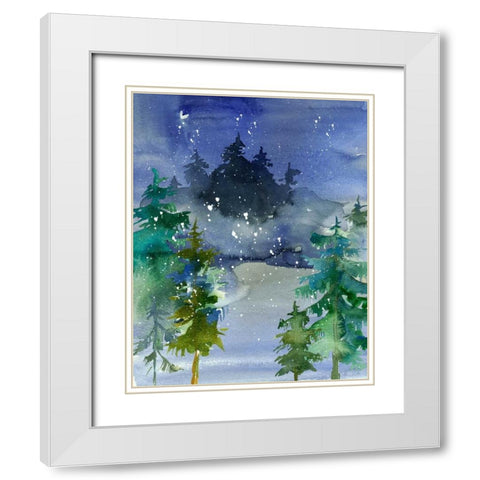 Watercolor Winter White Modern Wood Framed Art Print with Double Matting by Moss, Tara
