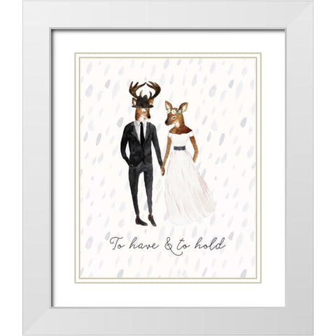 To Have and to Hold White Modern Wood Framed Art Print with Double Matting by Moss, Tara