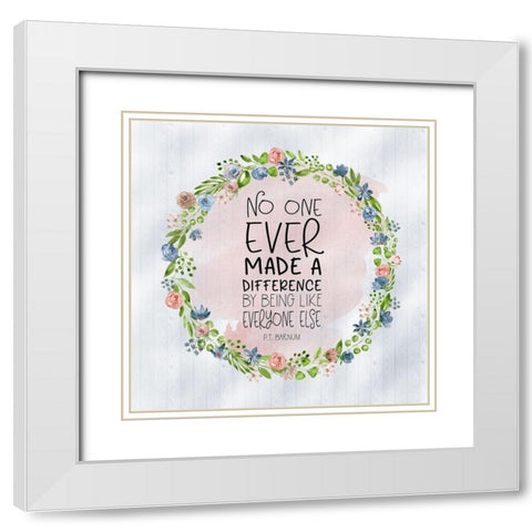 Difference Quote II White Modern Wood Framed Art Print with Double Matting by Moss, Tara