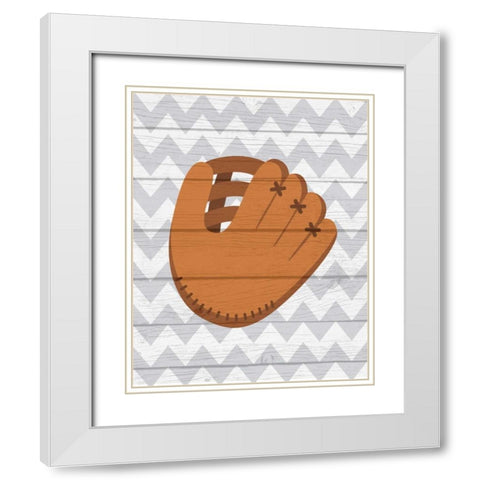 Glove White Modern Wood Framed Art Print with Double Matting by Robinson, Tamara