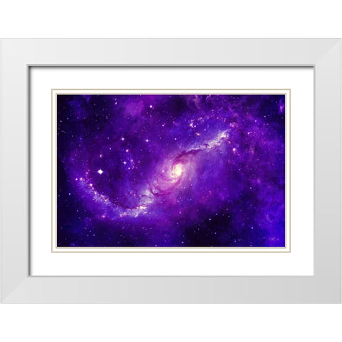 Spiral Arms White Modern Wood Framed Art Print with Double Matting by Dundon, Denise