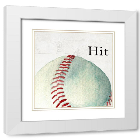 Hit White Modern Wood Framed Art Print with Double Matting by Wieners, Valerie