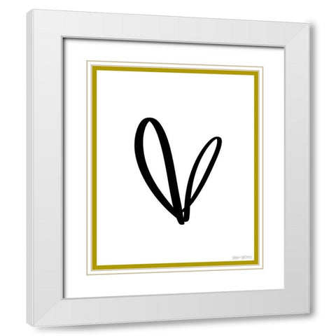 Heart of Gold White Modern Wood Framed Art Print with Double Matting by Wieners, Valerie