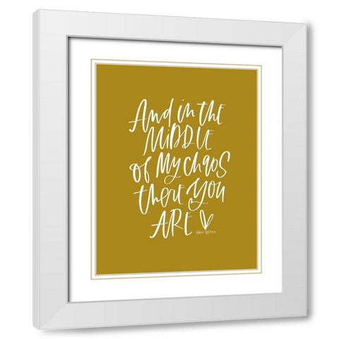 Middle of My Chaos White Modern Wood Framed Art Print with Double Matting by Wieners, Valerie