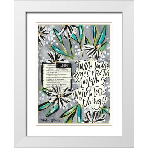 Turn White Modern Wood Framed Art Print with Double Matting by Wieners, Valerie