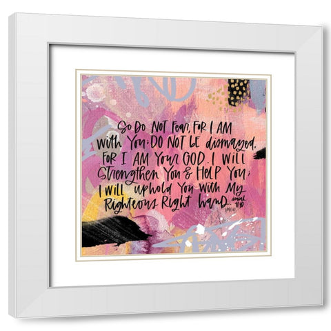 Strengthen You White Modern Wood Framed Art Print with Double Matting by Wieners, Valerie