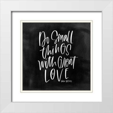 Small Things White Modern Wood Framed Art Print with Double Matting by Wieners, Valerie