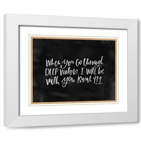 Deep Waters White Modern Wood Framed Art Print with Double Matting by Wieners, Valerie