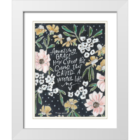 Amazing Grace White Modern Wood Framed Art Print with Double Matting by Wieners, Valerie