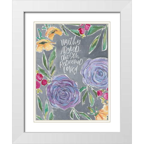 Worth-Adored White Modern Wood Framed Art Print with Double Matting by Wieners, Valerie