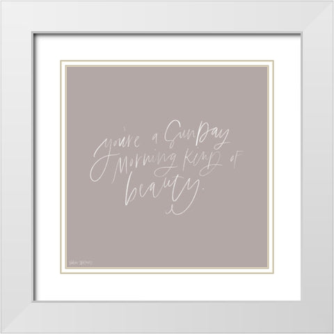 Sunday Morning White Modern Wood Framed Art Print with Double Matting by Wieners, Valerie
