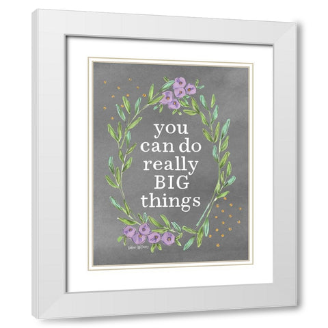 Big Things White Modern Wood Framed Art Print with Double Matting by Wieners, Valerie