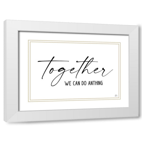 Together White Modern Wood Framed Art Print with Double Matting by Wieners, Valerie