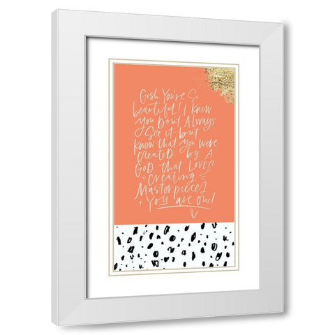 So Beautiful White Modern Wood Framed Art Print with Double Matting by Wieners, Valerie