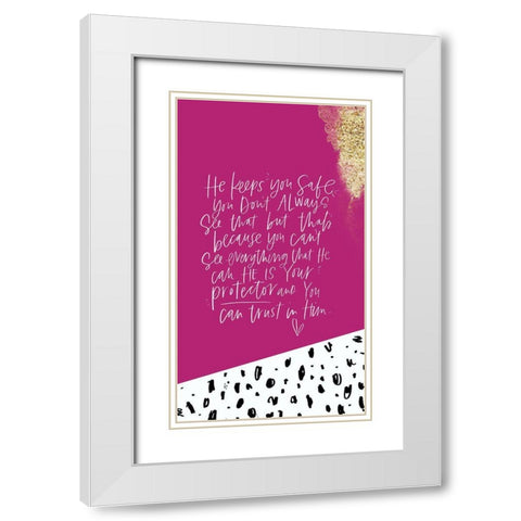 Protector Card White Modern Wood Framed Art Print with Double Matting by Wieners, Valerie