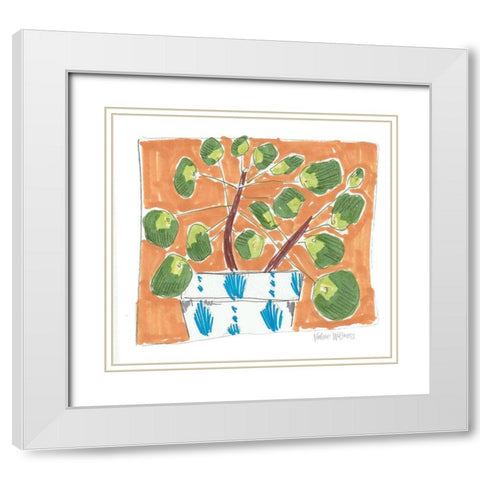 Money Plant II White Modern Wood Framed Art Print with Double Matting by Wieners, Valerie