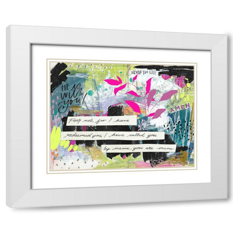 Amen White Modern Wood Framed Art Print with Double Matting by Wieners, Valerie