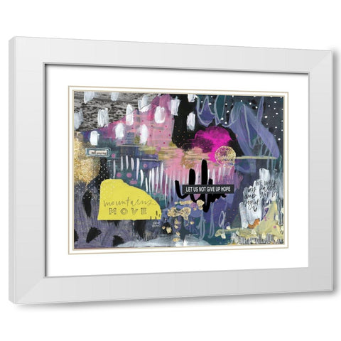 Mountains Move White Modern Wood Framed Art Print with Double Matting by Wieners, Valerie