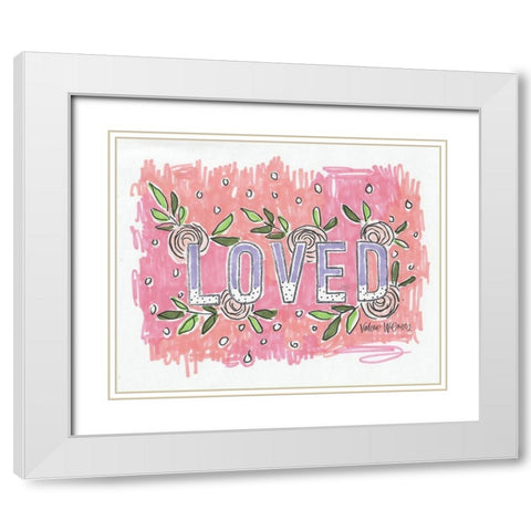 Loved White Modern Wood Framed Art Print with Double Matting by Wieners, Valerie