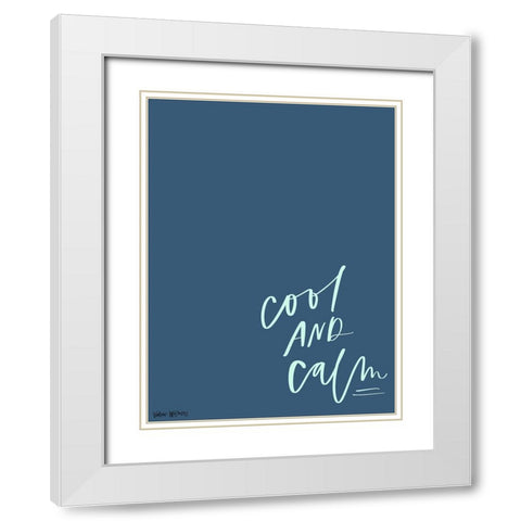 Cool and Calm White Modern Wood Framed Art Print with Double Matting by Wieners, Valerie