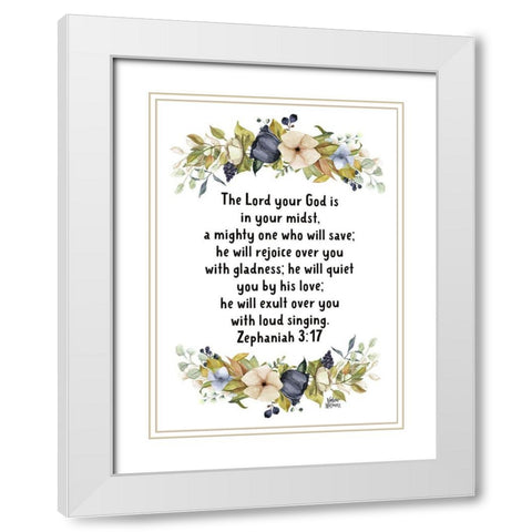 Zeph White Modern Wood Framed Art Print with Double Matting by Wieners, Valerie