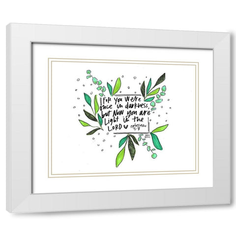 Once in Darkness White Modern Wood Framed Art Print with Double Matting by Wieners, Valerie