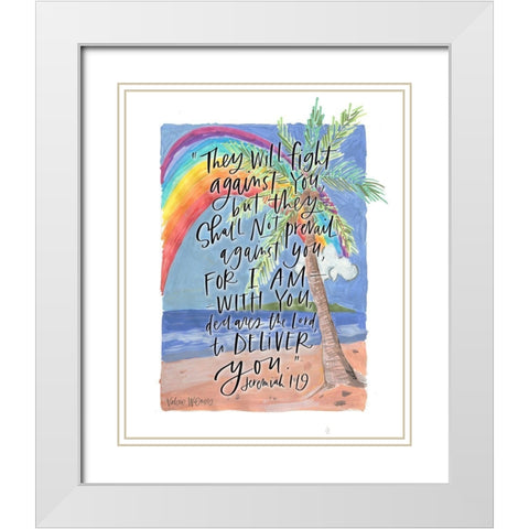 Deliver You White Modern Wood Framed Art Print with Double Matting by Wieners, Valerie