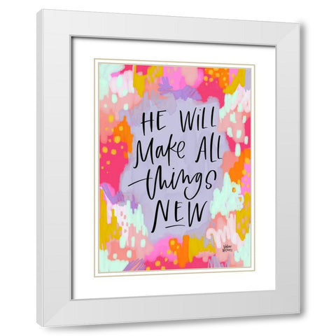 New White Modern Wood Framed Art Print with Double Matting by Wieners, Valerie