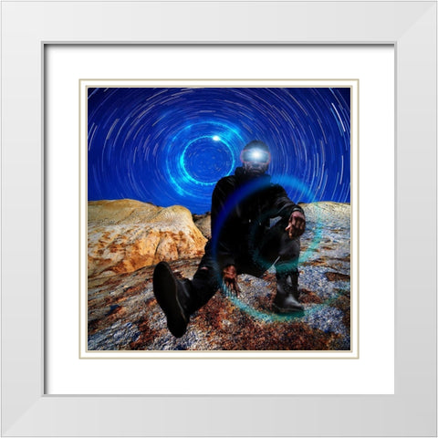 Energized White Modern Wood Framed Art Print with Double Matting by Burney, Yvonne Coleman