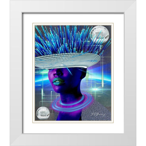 Warrior of Women White Modern Wood Framed Art Print with Double Matting by Burney, Yvonne Coleman