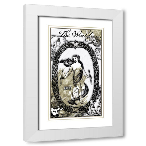 The World White Modern Wood Framed Art Print with Double Matting by Sommers, Mindy