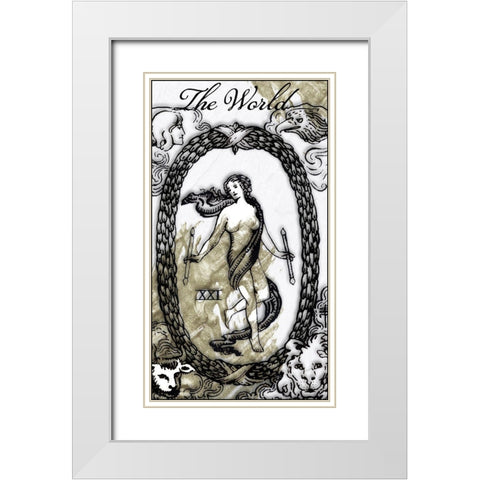 The World White Modern Wood Framed Art Print with Double Matting by Sommers, Mindy