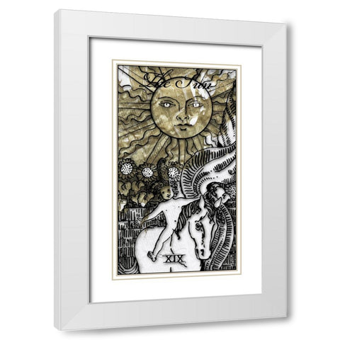 The Sun White Modern Wood Framed Art Print with Double Matting by Sommers, Mindy