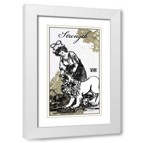 Strength White Modern Wood Framed Art Print with Double Matting by Sommers, Mindy