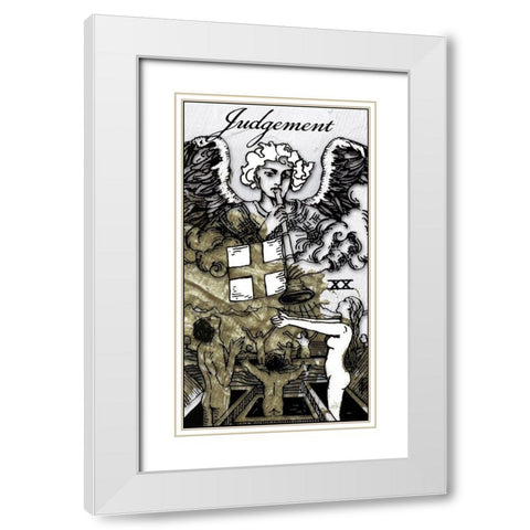 Judgment White Modern Wood Framed Art Print with Double Matting by Sommers, Mindy