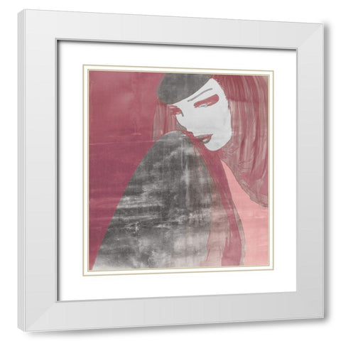 Strike a Pose White Modern Wood Framed Art Print with Double Matting by Sommers, Mindy