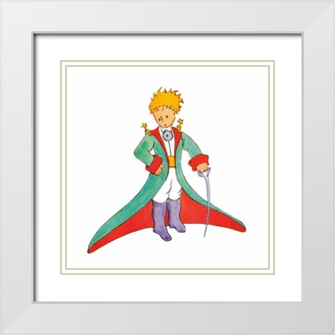 Petit Prince II White Modern Wood Framed Art Print with Double Matting by De Saint-Exupery, Antoine