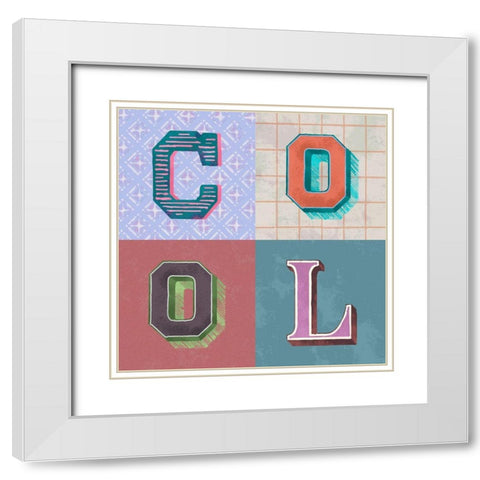 Cool White Modern Wood Framed Art Print with Double Matting by Steven, Hill